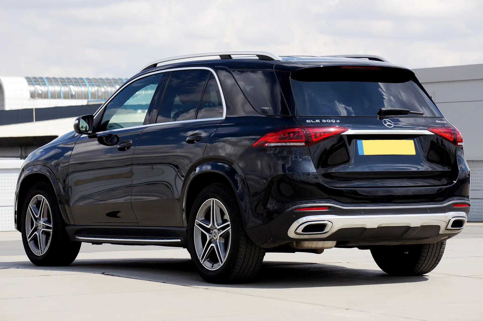 Luxury SUV parked in a scenic UK location